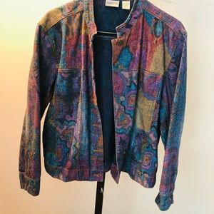 NEVER WORN thrifted water coloured denim jacket